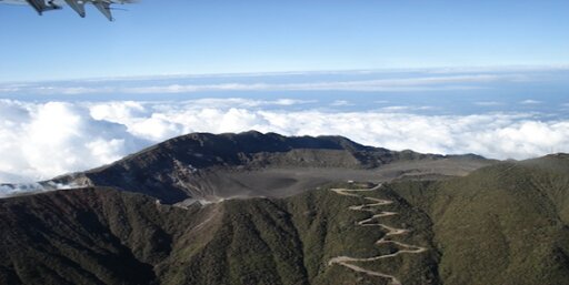 Fotografía aérea del Parque Volcán Turrialba